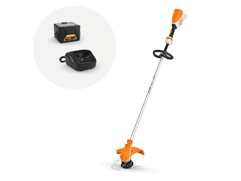 Cortabordes a batería FSA 60 R, con batería y cargador 1 Desbrozadora a batería FSA 60 R de STIHL con batería y cargador