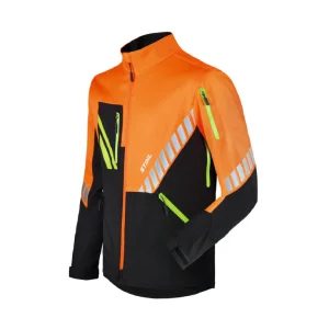 Chaqueta de trabajo ligera negra y naranja de STIHL Línea DYNAMIC DuroTEC
